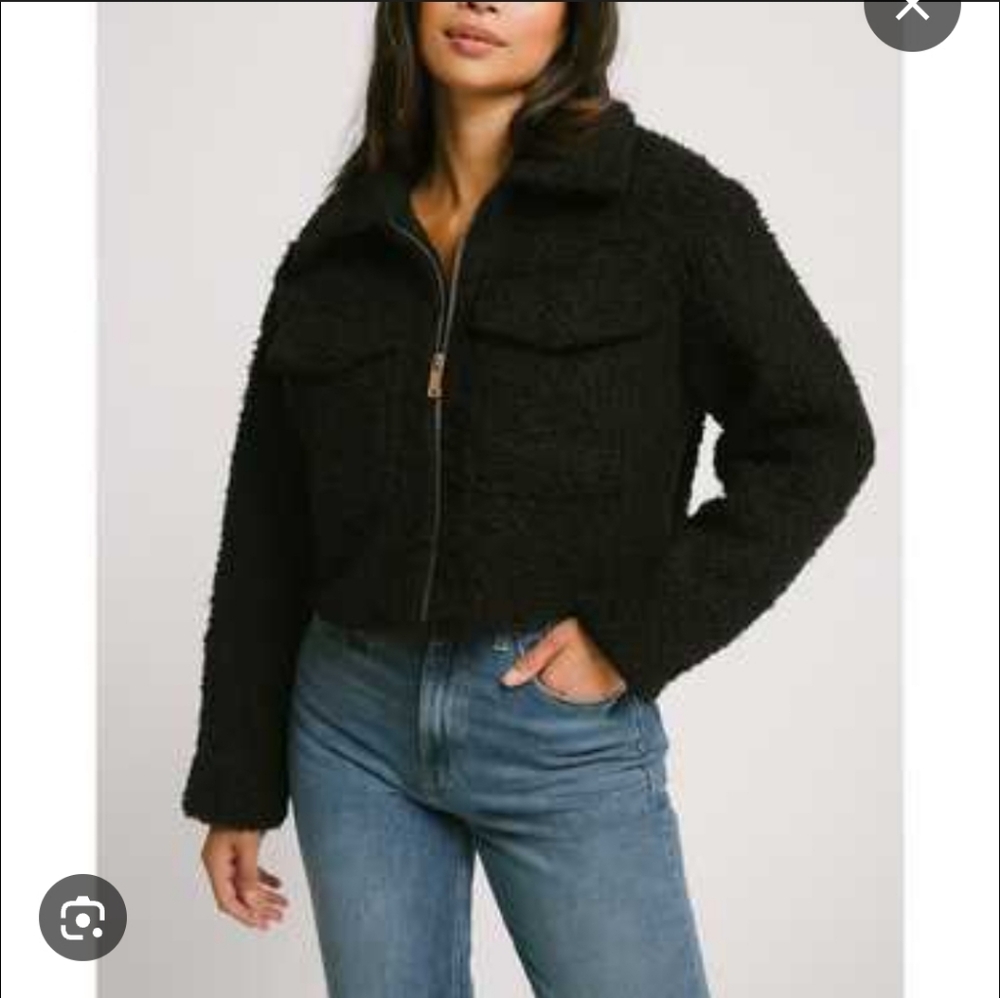 Love for Humanity XL Couture Black Label Black Cropped Sherpa